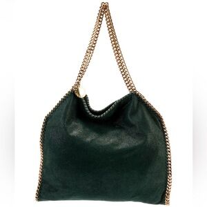 Stella McCartney Falabella In Pine Green With Gold Chain